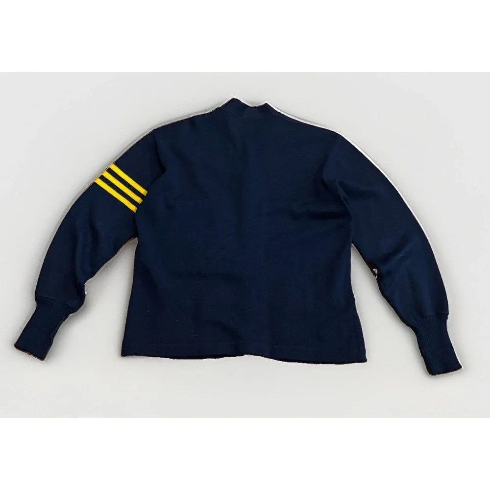 Vintage 40s Army West Point Football Letterman Sweater L Striped HL Whiting